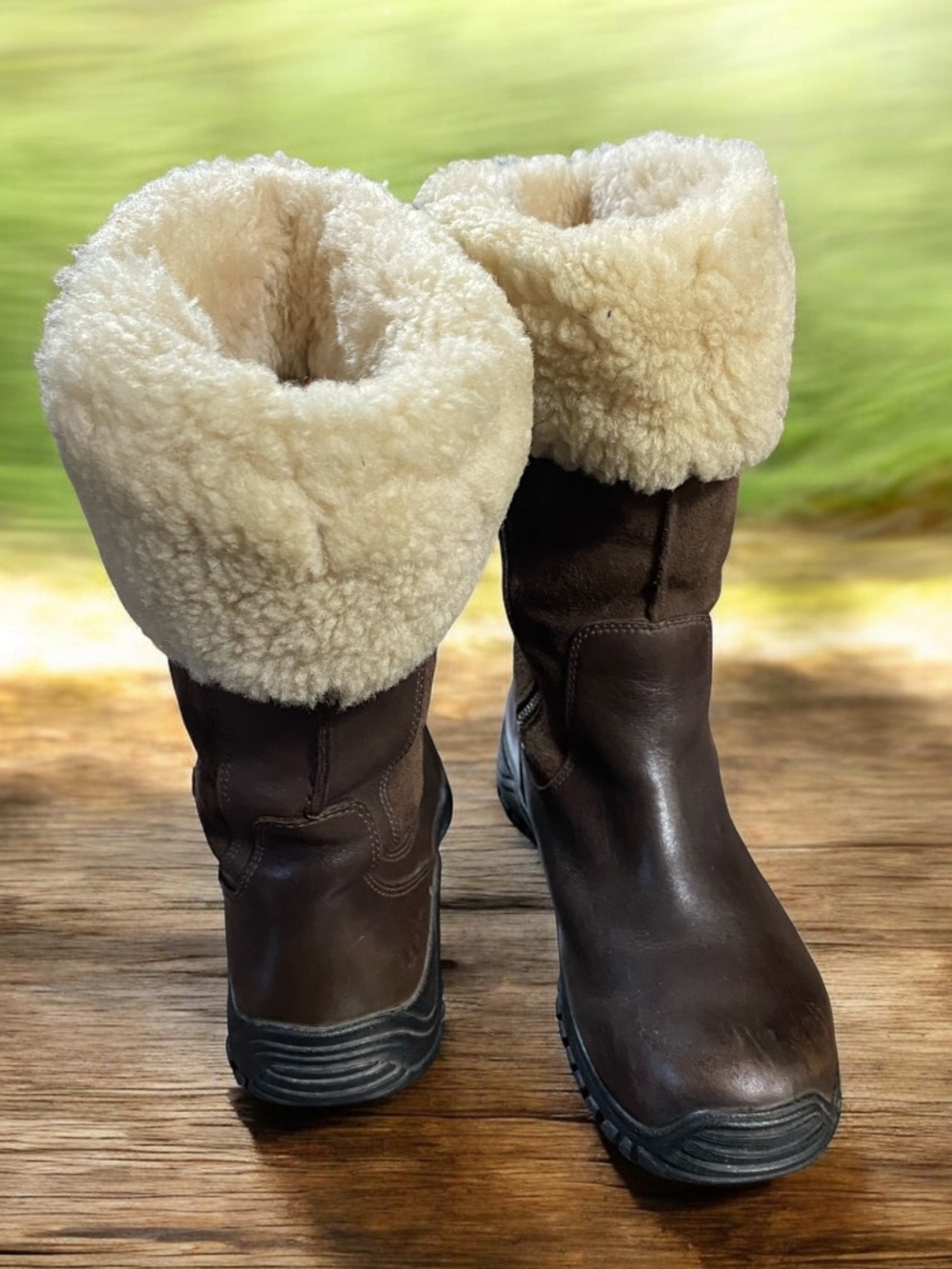 Ugg Australia Brandon Brown Leather Gore Tex Boots Size 7 US